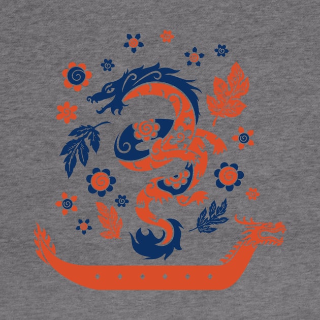 Dragon Boat Paddling Retro Look by MarkusShirts